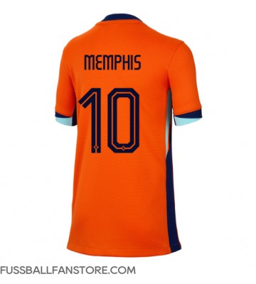 Niederlande Memphis Depay #10 Replik Heimtrikot Damen EM 2024 Kurzarm